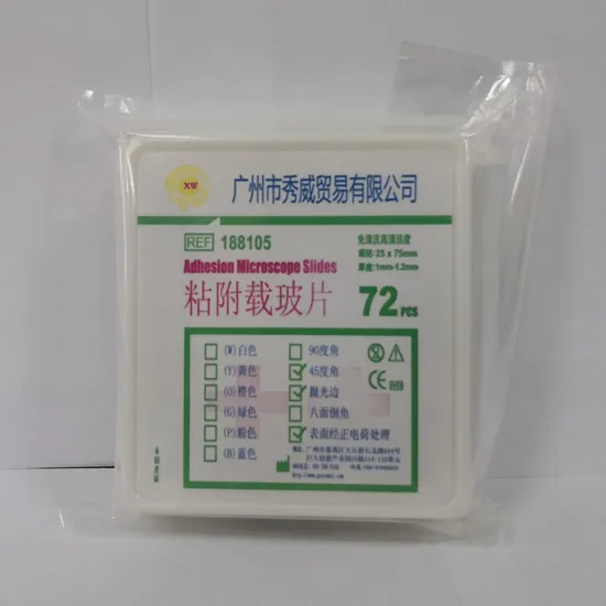 China Hersteller Customized Color Laboratory Mikroskop Objektträger Glas für mikrobielle Studien verwendet